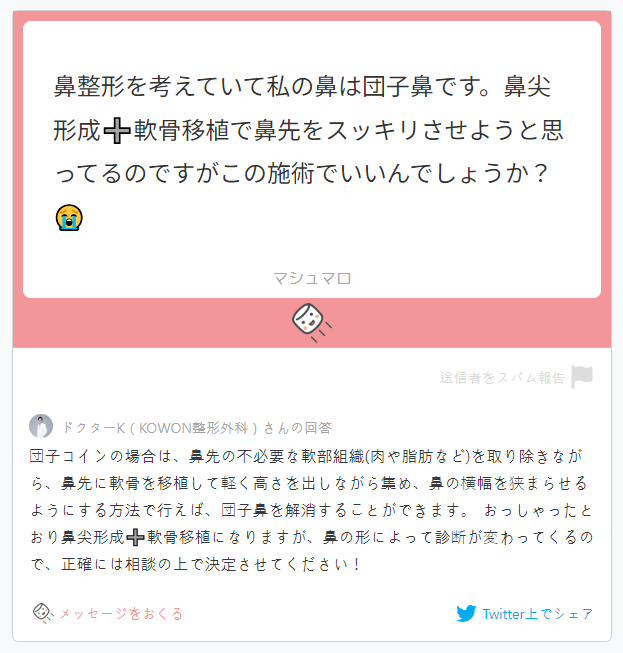 [일본인지식인] Q. 제 코가 만두코라 코성형을 생각하는데 코끝성형과 연골이식으로 가능할까요? 사진 2