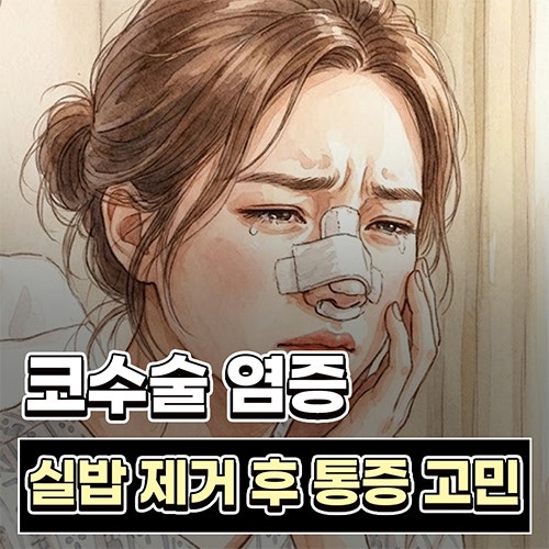 Q. 코수술후 염증 걱정, 실밥 제거 후 심한 통증 정상일까?