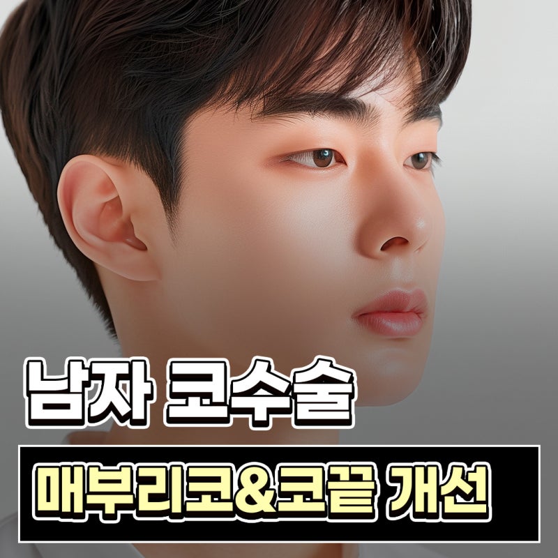 남자코성형전후 모습으로 확인하는 매부리코 교정 & 코끝 라인 긍정적 변화