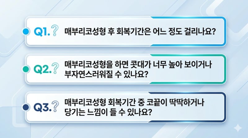 매부리코성형 전후 얼마나 차이날까? 복코와 넓은 콧볼까지 함께 고려한 변화