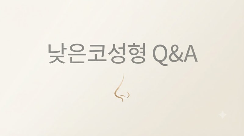 낮은코성형 코끝부터 비순각까지 함께 봐야 하는 3가지 이유