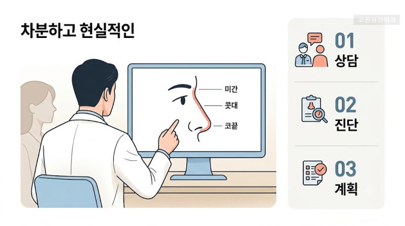 복코수술전후 코끝만 줄이기보다 미간과 콧대 흐름을 함께 보는 이유