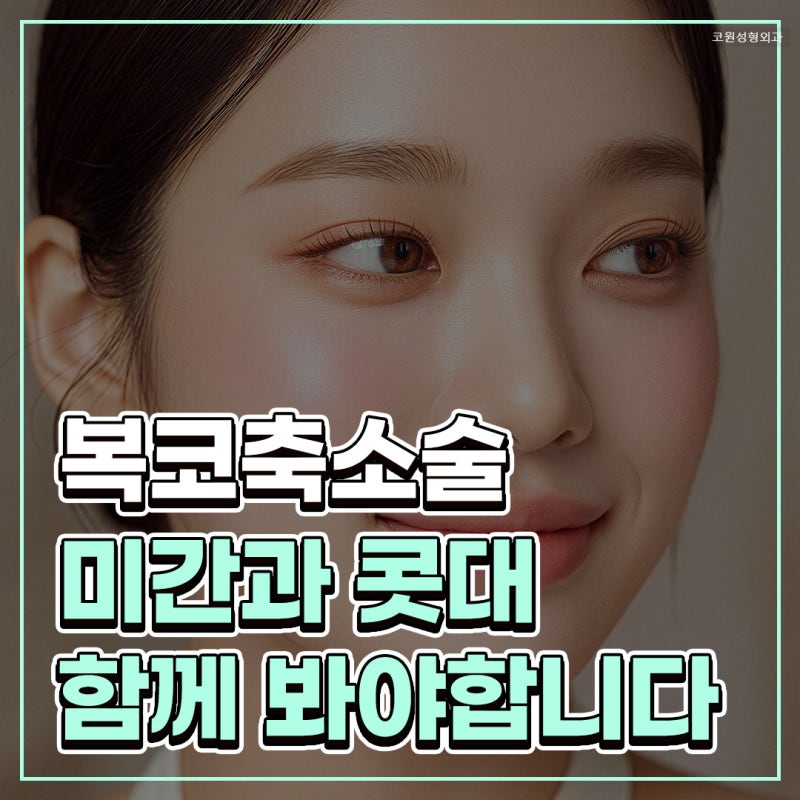 복코수술전후 코끝만 줄이기보다 미간과 콧대 흐름을 함께 보는 이유