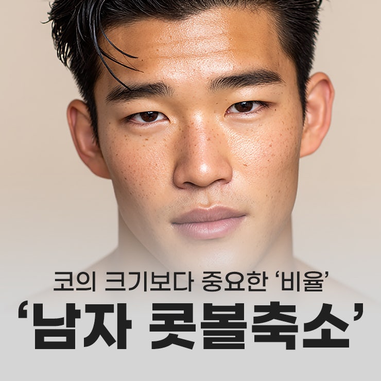 넓은 콧날개부터 뭉뚝한 코끝까지, 남자콧볼축소 사례 (by.코원성형외과)
