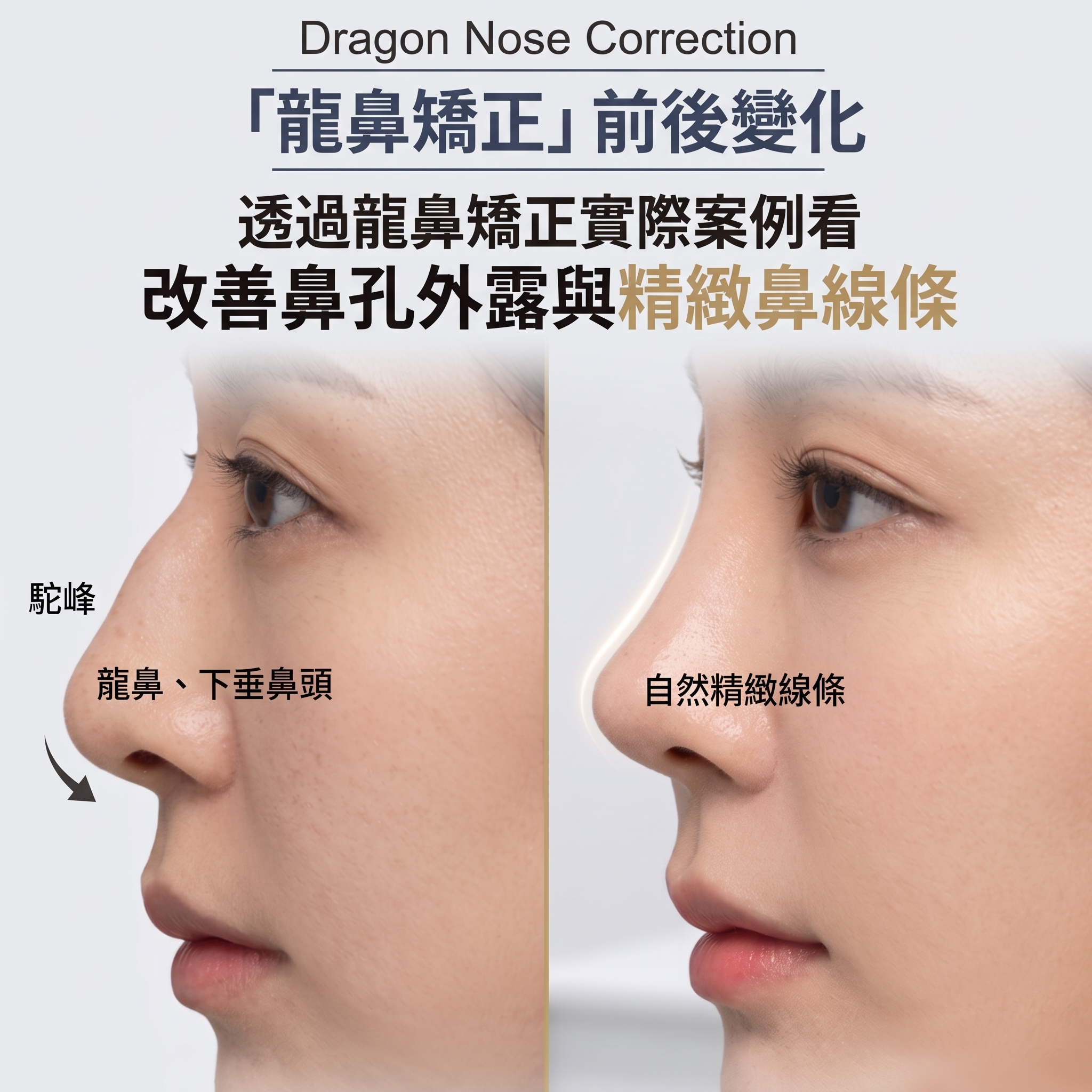 從實際案例看龍鼻矯正:緩解鼻孔外露與打造精緻鼻型線條