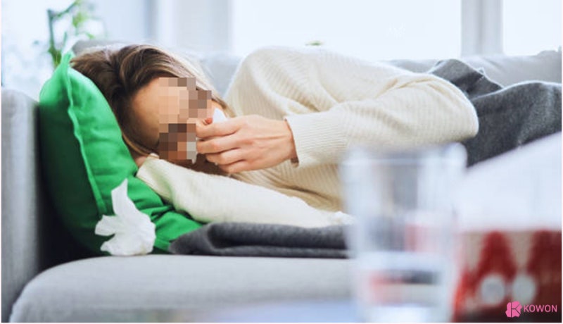 코로나코막힘 콧물색 확진자 후유증 세균 번식