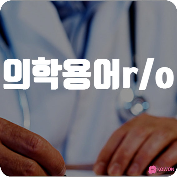 의학용어r/o 뜻 AS 의미 증상 질환 검사 조치 질병 가능성