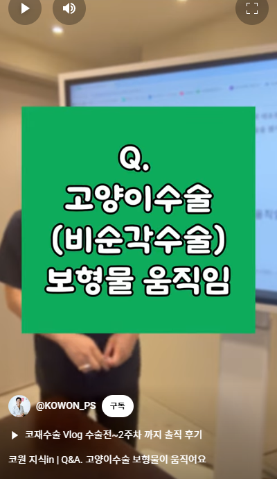 비순각수술하고 코보형물 움직임, 비주붓기 증세가 있어요! 해결 방법은?