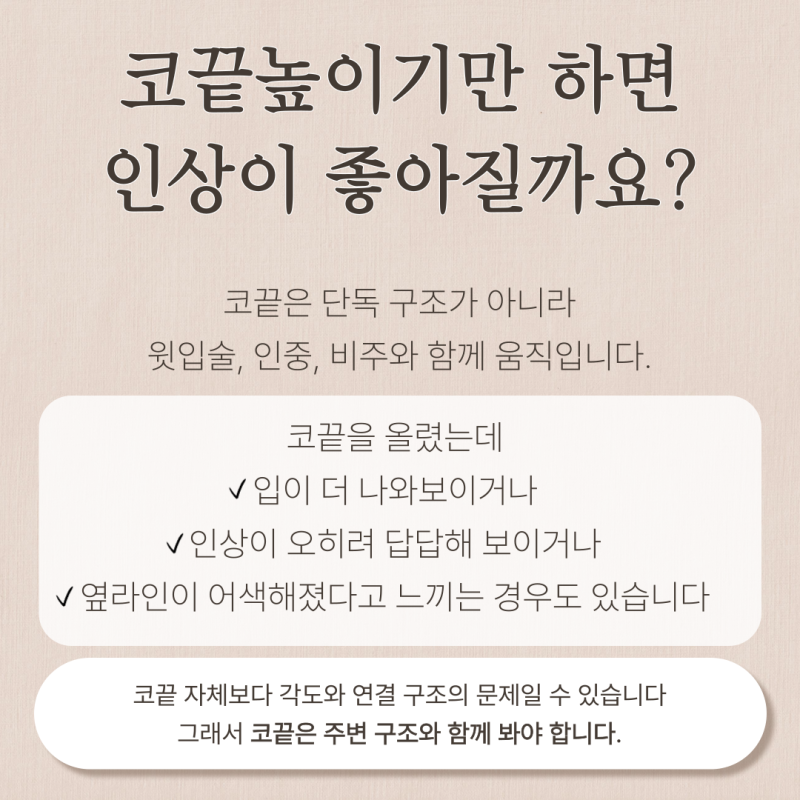 코끝높이기, 무조건 올리면 될까요?비순각을 먼저 봐야 하는 이유 사진 3