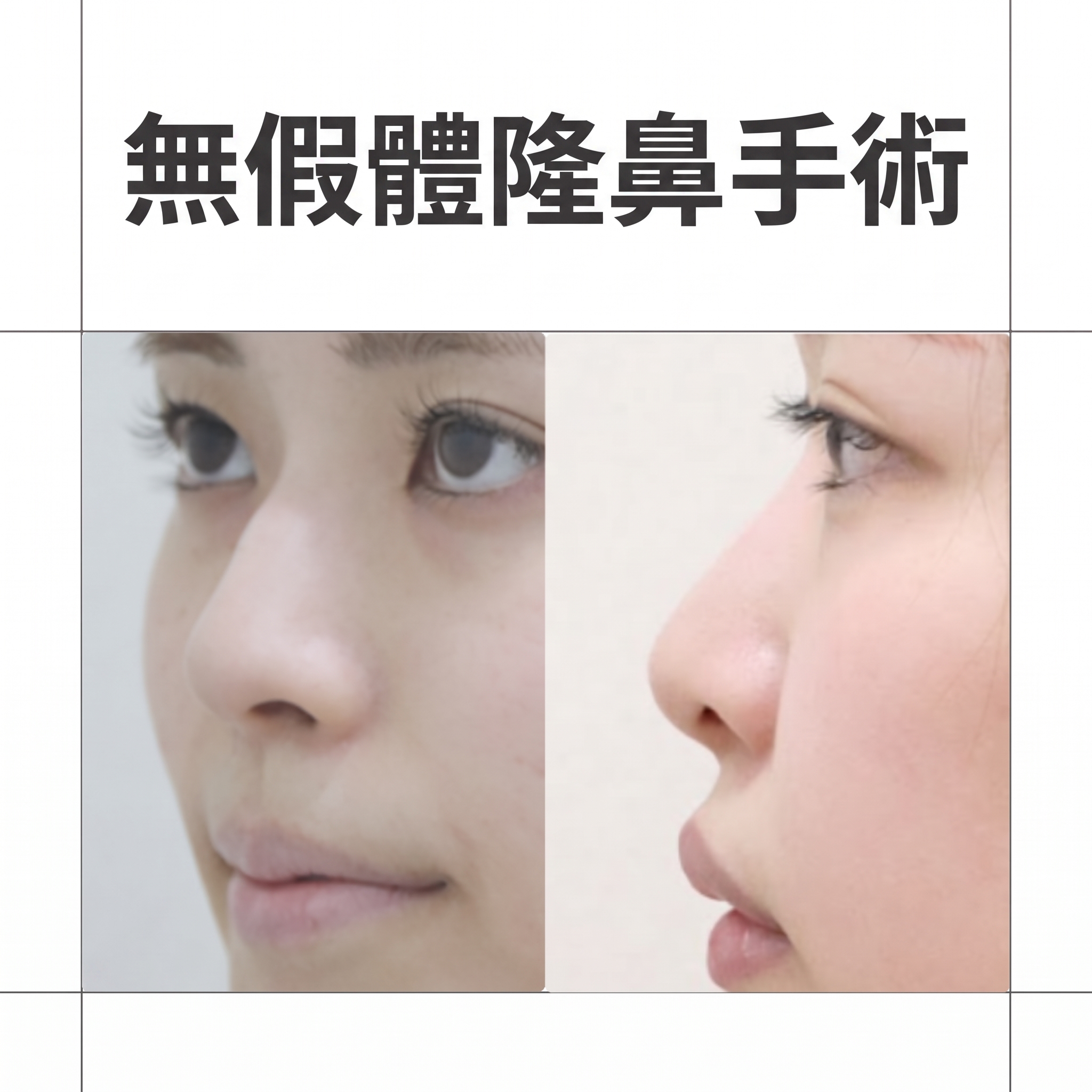 無假體隆鼻手術:利用自體肋軟骨與自體組織打造鼻樑線條的方法